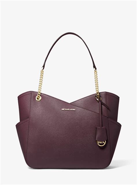 michael michael kors jet set large saffiano shoulder bag|Michael Kors saffiano crossbody.